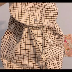 Baggu canvas drawstring backpack natural grid
